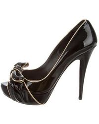 Lyst - Miu Miu Black Patent Leather Mary-jane Pumps in Black