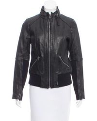 Lyst - Michael Kors Kors Aviator Leather Jacket with Faux Sherpa Collar ...