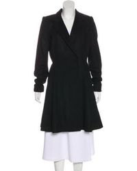 Lyst - Alice + Olivia Talia Pleated Back Long Coat - Black in Black