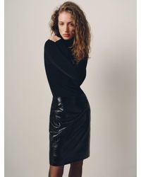 Reformation - Veda Elle Leather Skirt Patent Croc - Lyst