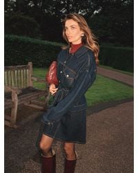 Reformation - Belted Relaxed Denim Jacket - Lyst