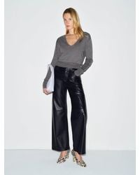Reformation - Micah V-Neck Sweater Top Mid - Lyst