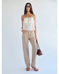 Reformation - Charlee Low Rise Straight Leg Jeans Denim - Lyst