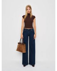 Reformation - Greta Super Stretch Low Rise Wide Leg Jeans - Lyst