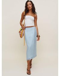 Reformation - Felicity Linen Skirt - Lyst