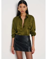 Reformation - Eli Oversized Silk Shirt - Lyst