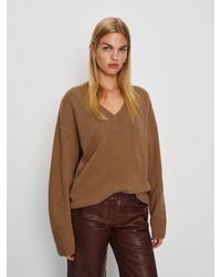 Reformation - Jadey Cashmere Oversized V-Neck Sweater - Lyst