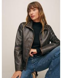 Reformation - Veda Allen Leather Jacket - Lyst