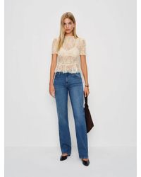 Reformation - Elton Mid Rise Super Stretch Straight Jeans - Lyst