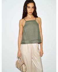 Reformation - Dario Linen Top Sage - Lyst