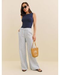 Reformation - Banks Linen High Rise Wide Leg Pant - Lyst