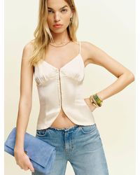 Reformation - Lumi Silk Top - Lyst