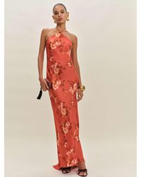 Reformation - Zinna Satin Dress - Lyst