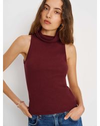 Reformation - Marcy Cashmere Turtleneck Tank Top - Lyst