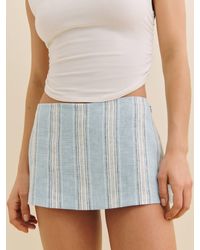 Reformation - Mia Low Waist Linen Skort - Lyst
