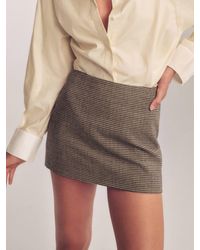 Reformation - Carla Low Waist Wool Skirt - Lyst