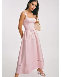 Reformation - Everett Linen Dress - Lyst