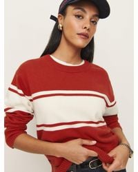 Reformation - Fields Cashmere Blend Oversized Crew Sweater - Lyst