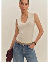 Reformation - Marta Regenerative Merino Sweater Tank Top - Lyst
