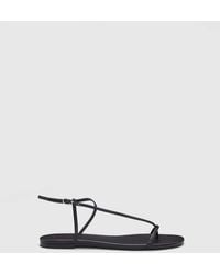 Reformation - Pina Flat Sandal Leather 5 - Lyst
