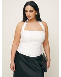 Reformation - Malika Linen Top Es - Lyst