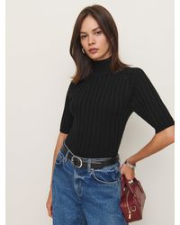 Reformation - Margoax Regenerative Merino Mock Neck Sweater - Lyst