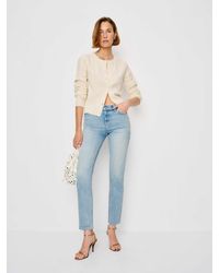 Reformation - Luca Stretch Low Rise Slim Straight Cropped Jeans Denim - Lyst