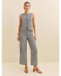 Reformation - Joni Linen Cropped Pant 6 - Lyst