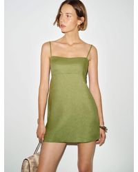 Reformation - Demi Linen Dress Bean 2 - Lyst