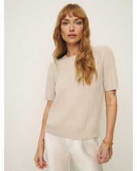 Reformation - Tess Cashmere Short Sleeve Sweater - Lyst