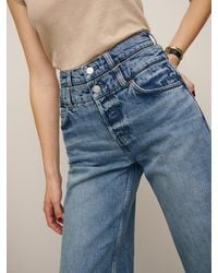 Reformation - Cary Double Waistband High Rise Slouchy Wide Leg Jeans - Lyst