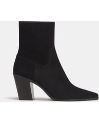 Reformation - Dominique High Ankle Boot Suede - Lyst