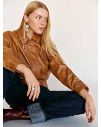 brown leather dress near me Lila Burgundy Faux Leather Plunge-Neck Maxi Dress With Split – Club L  London main image 1