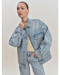 Reformation - Brooks Oversized Denim Jacket - Lyst