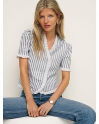 Reformation - Bess Linen Top - Lyst