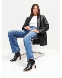 Reformation - Gillian Ankle Boot Leather - Lyst