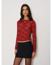 Reformation - Adriano Lace Knit Top Lace - Lyst