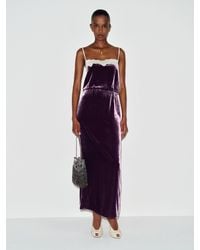 Reformation - Kalinka Velvet Dress 0 - Lyst