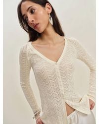 Reformation - Sutton Regenerative Merino Open Knit Sweater - Lyst