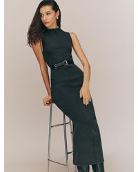 Reformation - Kendi Denim Midi Dress - Lyst