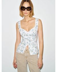 Reformation - Viola Linen Top 0 - Lyst