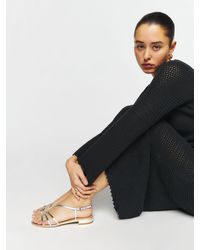 Reformation - Phoenecia Lattice Flat Sandal - Lyst