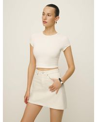 Reformation - Lydia High Rise Denim Mini Skirt - Lyst