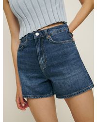 Reformation - Wilder High Rise Relaxed Jean Shorts - Lyst