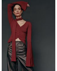 Reformation - Sage Bell Sleeve Cardigan - Lyst