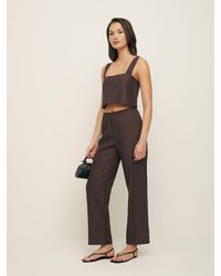 Reformation - Remi Cropped Linen Pant - Lyst