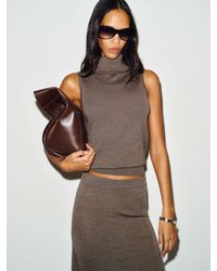 Reformation - Alicia Regenerative Merino Mock Neck Tank Top - Lyst
