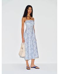 Reformation Monette Linen Dress in Yellow | Lyst Reformation Monette Linen Dress in Yellow | Lyst