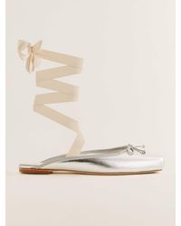 Reformation - Megan Lace Up Ballet Flat - Lyst