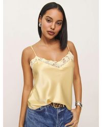 Reformation - Casey Satin Top - Lyst